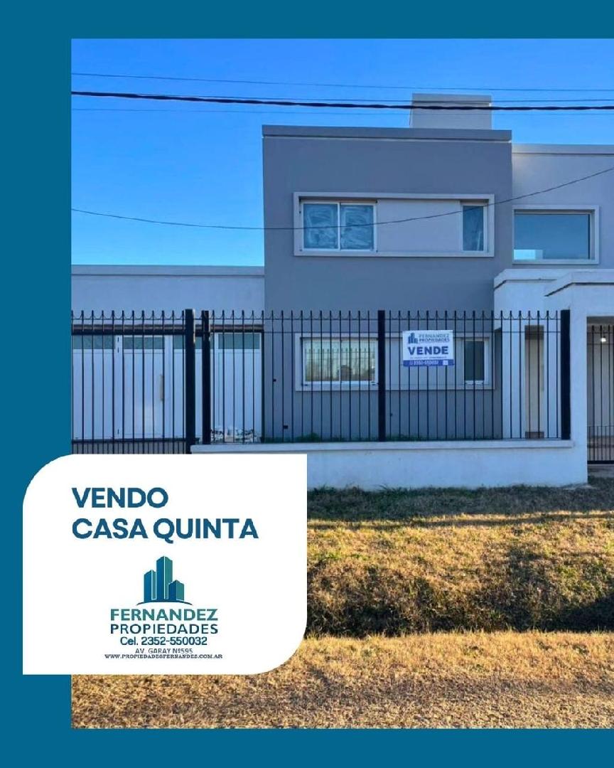 EN VENTA, HERMOSA CASA QUINTA MODERNA A ESTRENAR. CHACABUCO.- COD. 280