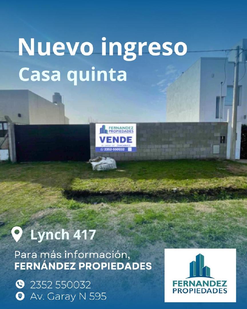 CASA QUINTA A TERMINAR, CALLE LINCH 417. HERMOSA ZONA DE TRANQUILIDAD. CGHACABUCO.- COD. 291