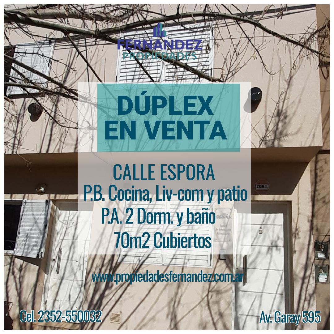 DÚPLEX EN VENTA, CALLE ESPORA. CHACABUCO.- COD. 194